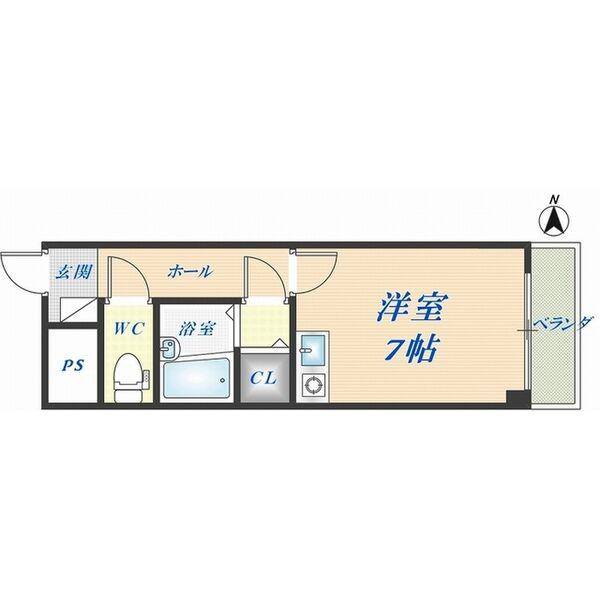 19サンライズ上小阪(ワンルーム/3階)の間取り写真