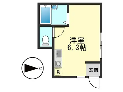 アペックス・南小岩(ワンルーム/1階)の間取り写真