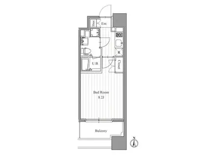 プライマル森下(1K/14階)の間取り写真