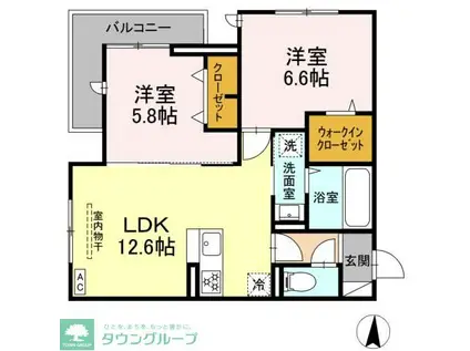 メゾンアーク西新井II(2LDK/3階)の間取り写真