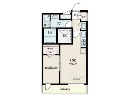 エクセル北大宮(1LDK/3階)の間取り写真