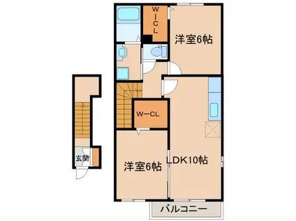 YSコート弐番館 I(2LDK/2階)の間取り写真