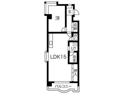 サンテラス88(1LDK/2階)の間取り写真