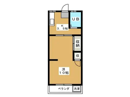 めぞんみやこ(1K/2階)の間取り写真