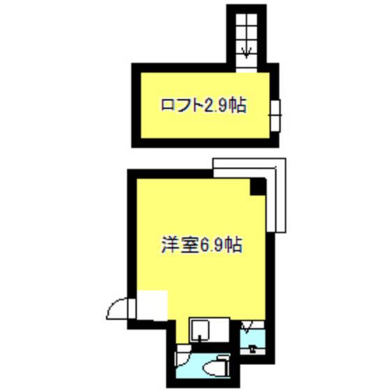 シェルコート若松町(ワンルーム/3階)の間取り写真