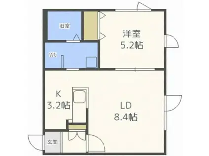 BLANC NOIR F(1LDK/3階)の間取り写真