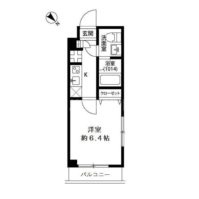 プレール・ドゥーク上池袋(1K/1階)の間取り写真