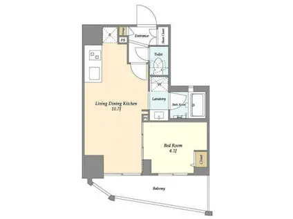 グランカーサ板橋本町(1LDK/5階)の間取り写真