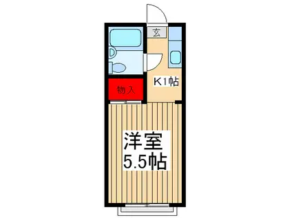 コーポ金子(1K/1階)の間取り写真