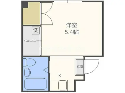 COLLECTION城北II(ワンルーム/1階)の間取り写真