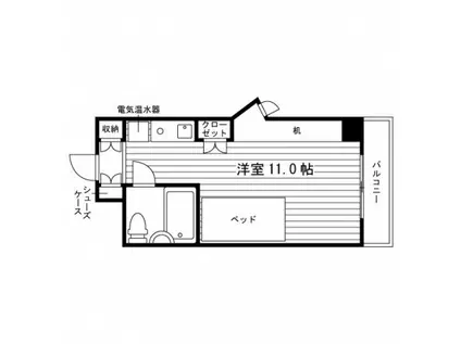 ワールドレジデンス札幌(ワンルーム/5階)の間取り写真