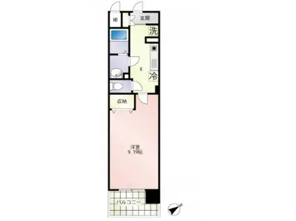 第26友建ビル(1K/10階)の間取り写真