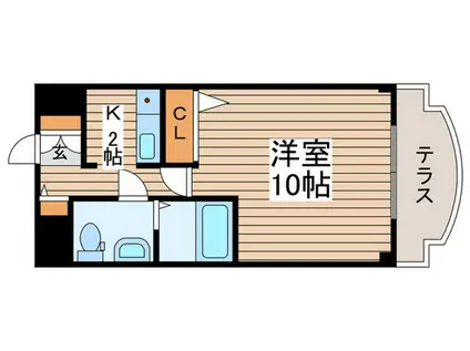 エステトーワ(1K/2階)の間取り写真