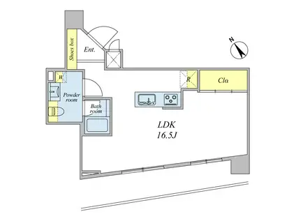 グランドメゾン千駄木一番館(ワンルーム/11階)の間取り写真