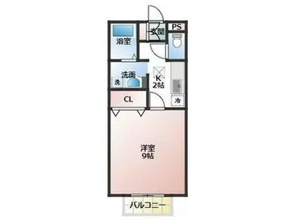 オワゾーモンターニュ(1K/1階)の間取り写真