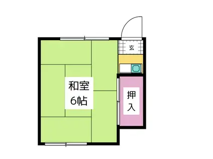 奥野アパート(ワンルーム/1階)の間取り写真