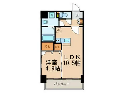 グランハイアット(1LDK/9階)の間取り写真