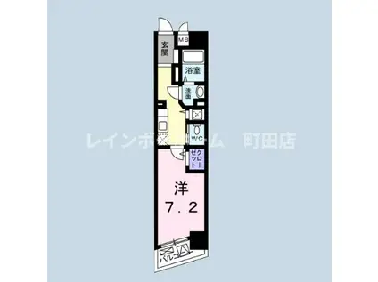 インサイドココア(1K/6階)の間取り写真