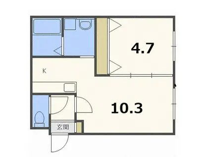 CASA OTTO(1LDK/2階)の間取り写真