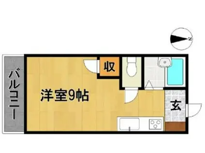 ルピナス(ワンルーム/2階)の間取り写真