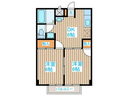 サクセスコーポオイカワ(2DK/1階)の間取り写真