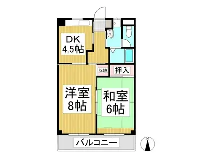 タカプナビレッジ(2DK/1階)の間取り写真