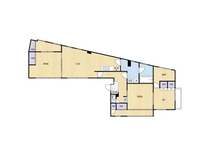 南国ビル(4LDK/3階)の間取り写真