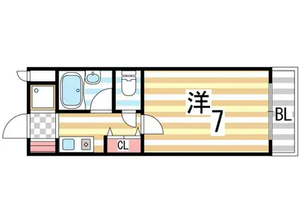T-HOUSE(1K/3階)の間取り写真