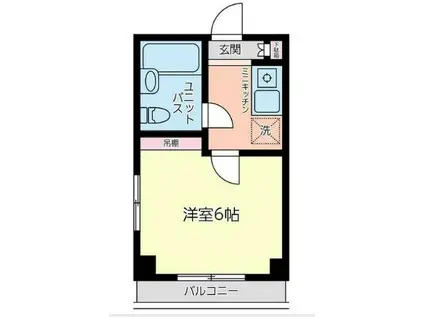 ダイアパレス相模原III(1K/7階)の間取り写真