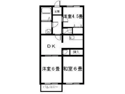 フェリース露木A(3DK/2階)の間取り写真