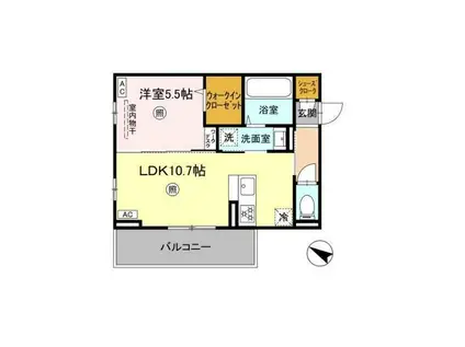 エトワール久保田(1LDK/3階)の間取り写真