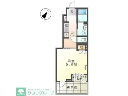 クレバーパレス(1K/1階)の間取り写真