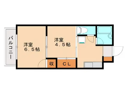 ラポールII(2K/3階)の間取り写真