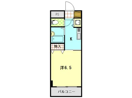 大福第14ビル(1K/4階)の間取り写真