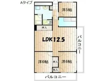 ハイマート屋島(3LDK/7階)の間取り写真