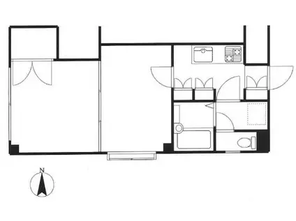 ハルコートセブン(1LDK/1階)の間取り写真