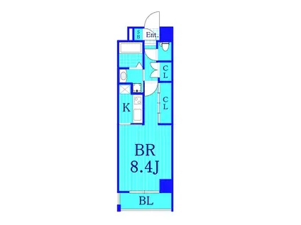 サンクレール川崎(1K/9階)の間取り写真