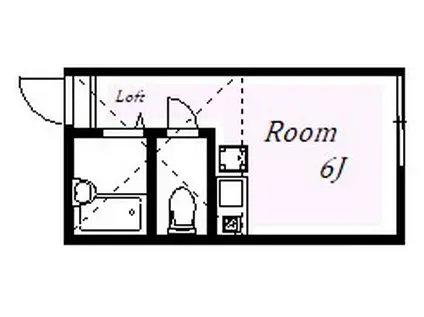 ユナイト金沢文庫マリーアンジェラ(ワンルーム/2階)の間取り写真