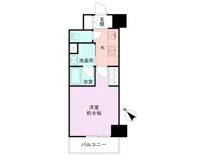 S-FORT新潟白山公園(1K/6階)の間取り写真