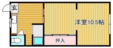 伊勢屋ハイツ(1K/2階)の間取り写真