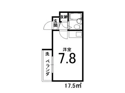 グランシャリオ嵯峨野I(1K/2階)の間取り写真