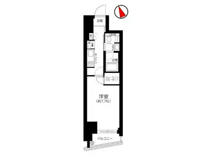 パークリュクス新宿御苑MONO(1K/5階)の間取り写真