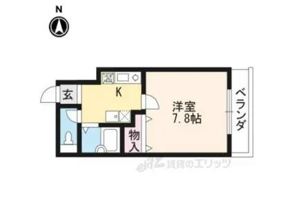 スプラウト(1K/1階)の間取り写真