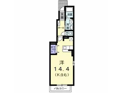ファミール寺内(1K/1階)の間取り写真