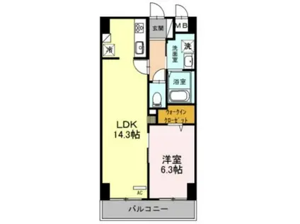 グランチェスタ(1LDK/3階)の間取り写真