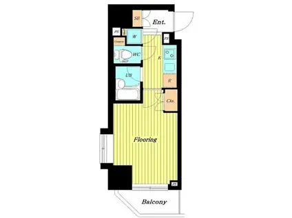 パレステュディオ五反田STATION FRONT(ワンルーム/9階)の間取り写真