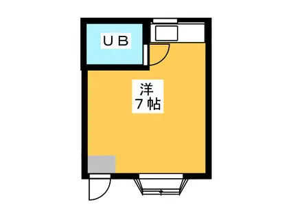 ケイハイツ(ワンルーム/1階)の間取り写真
