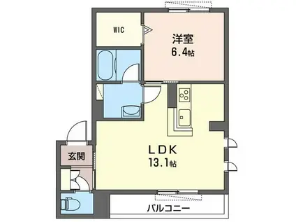 フェリシード(1LDK/3階)の間取り写真