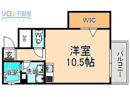 クレール(ワンルーム/2階)の間取り写真