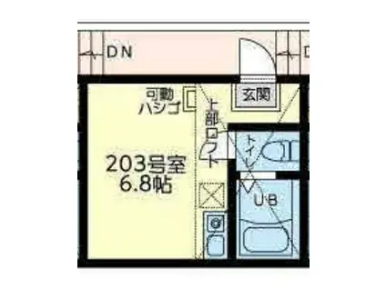 エンラコリーナ小机(ワンルーム/2階)の間取り写真